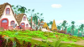 Панда и Петушок Лука S1E40 Кролик играют в баскетбол