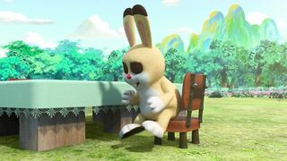 Панда и Петушок Лука S1E40 Кролик играют в баскетбол