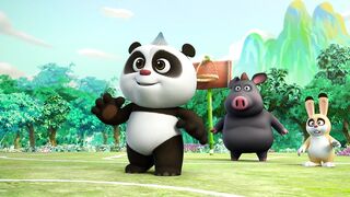 Панда и Петушок Лука S1E40 Кролик играют в баскетбол