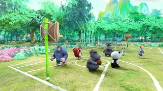 Панда и Петушок Лука S1E40 Кролик играют в баскетбол