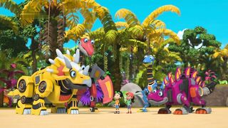 Расти механик s3e16 Расти и переправа рапторов - Расти и снежный день для динозавров.