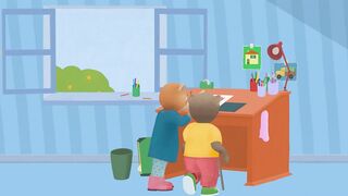 Приключения бурого медвежонка S1E19 Улетевший рисунок